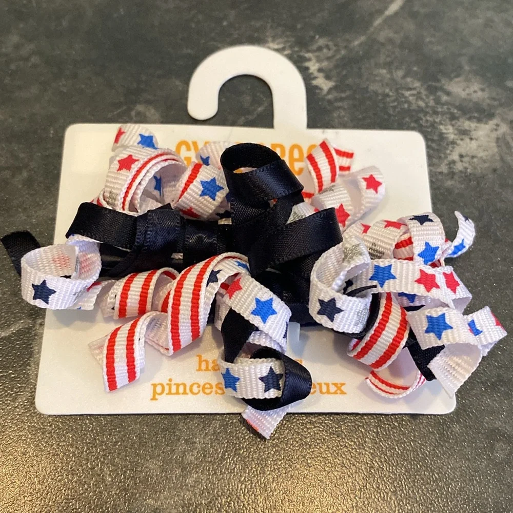 3 Sets Gymboree Curl Ribbon Hair Clip/Barrettes